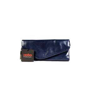 NEW HOBO International Clutch Wallet Blue Leather Organizer Purse